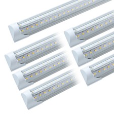 5FT T8 Integrated Led Shop Lights 48W 6000K COOLER/ FREEZER Tube Clear picture