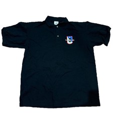 Vintage 1998 BABYLON 5 PROMOTIONAL CREW POLO SHIRT NEW L SHORT SLEEVE Black picture