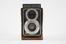VIntage Antique Kodak Reflex Camera  2¼ x 2¼ Leather Field Case picture