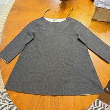 COS Women's steel Gray Wool Cashmere Knit Sweater  S 3/4 Sleeve Pullover picture