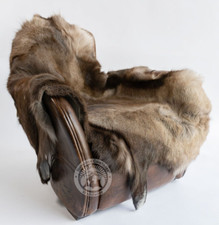 Real Greyish Scandinavian Reindeer Hide Rug - Size 3-4' x 4-5.5' picture