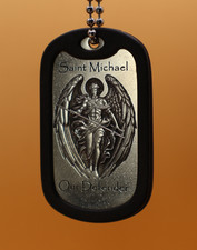 St Michael Deep Engraved Third Dogtag in English picture