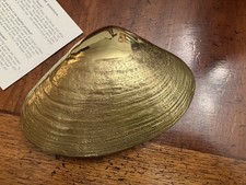 VINTAGE 1997 MICHAEL HEALY BRASS SEA SHELL DOORKNOCKER NEVER USED VERY NICE picture