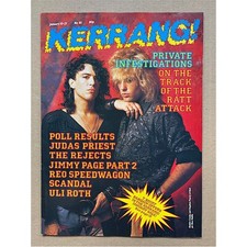 RATT KERRANG NO.85 MAGAZINE - JANUARY 1985 - RATT cover with more inside - UK picture