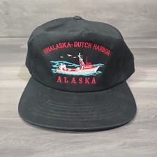 VTG Embroidered UNALASKA-DUTCH HARBOR ALASKA  SNAPBACK HAT/CAP  picture