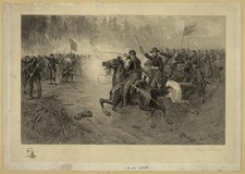 Photo:Sheridan's Charge Civil War Cavalry Battle Print c1897 picture