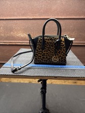 Michael Kors Women's Avril Satchel Handbag Black & Cheetah 35F4G4VC0H Small picture