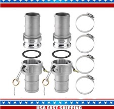 3 Inch Cam Groove Hose Fitting Kit Part C Type E Gasket 4 Clamps 10 PCS Set picture