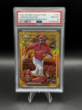 2023 Topps Gilded Collection Jordan Walker Gold Mini-Diamond Etch /50 - PSA 10 picture
