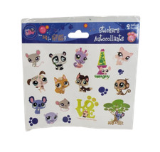 LITTLEST PET SHOP LPS 2010 HASBRO STICKERS 2 SHEETS NEW SEALED STICKER XPRESS picture
