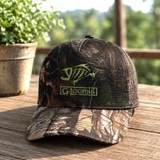 G. Loomis Camo Trucker Mesh Snapback Adjustable Embroidered Logo Hat picture