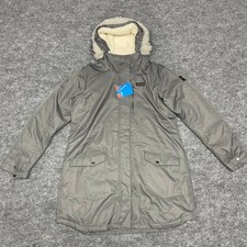 Columbia Long Jacket Womens XXL 2XL Grey Suttle Mountain Insulated Faux Fur Hood picture