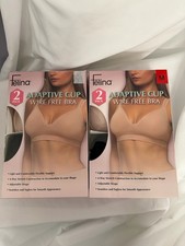 Felina Adaptive Cup Wireless Bra 2 x 2-Pack Seamless Tagless M Beige/Black C6612 picture