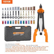 VEVOR Rivet Nut Tool, 16 Inch Rivnut Tool Kit With 13PCS Metric And SAE Mandrels picture