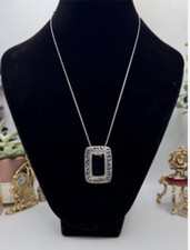 Brighton Rhythms Reversible Brushed Gold Silver Black Pendant Necklace picture