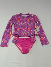 Girls bmagical by btween Swim Set Size 10 Pink Purple Butterfly Print - 887 picture