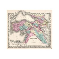 Colton's 1855 Ottoman Empire Map Highlighting Turkey and Surrounding Regions picture