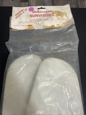 1956-1964 VW Karmann Ghia Sun Visors - Pair - Off-White Vinyl picture