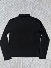 Clean Soft Unbound Merino Black Mock Neck Long Sleeve Top Womens Size Large picture
