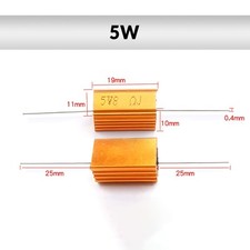 RX24 Golden Aluminium Load Resistor Wirewound 5W/10W/25W/50W Resistor 0.1-10KOhm picture