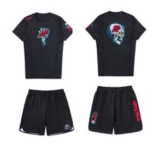 Til Death Albino and Preto Rash Guard SS & Short Bjj No Gi Jiu Jitsu Appareils picture