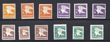 US Regular Issue Set of 12, 1978-85 A-D Eagles - Coils, Booklet Single, Reg MNH picture