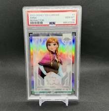 2023 Topps Chrome Disney 100 Anna #9 Refractor PSA 10 Frozen picture