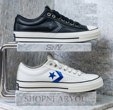 CONVERSE Men's Star Player 76 Premium Leather & Metallic Ortholite Insole Shoes picture
