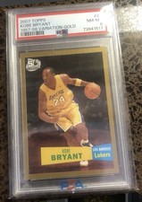 Topps 2007 Kobe Bryant 1957-58 Variations Gold #2 PSA 8 Los Angeles Lakers picture