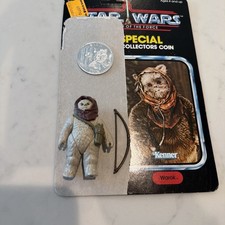 1985 Vintage Star Wars Last 17 POTF Warok Ewok Action Figure Complete W Coin picture