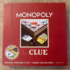 NWT - Monopoly & Clue Deluxe Vintage 2-in-1 Game Collection picture