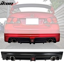 Fits 06-11 Honda Civic 4Dr Mugen RR Style Rear Bumper Diffuser W/3rd Brake Light picture