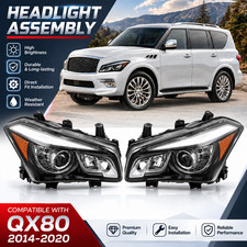 Left & Right Pair For Infiniti QX80 2014-17 LED Headlight W/O AFS 26010-5ZA0A picture