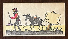 EXTREMELY RARE HAND-DRAWN US COVER MINER WITH MULE SKULL  picture