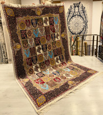 Turkish Silk Area Rug 7x10 Patchwork Floral Oriental Carpet Luxury Home Decor picture