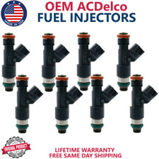 8pcs OEM ACDelco Fuel Injectors For 2007-2009 Chevrolet, Savana, GMC V8 *FLEX picture