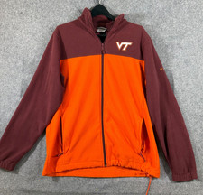 Virginia Tech Columbia Fleece Jacket Mens L Orange Maroon Colorblock Full Zip picture