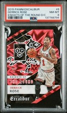 2015-16 Panini Excalibur Knights of the Round Derrick Rose #6 PSA 8 - Pop 2 picture
