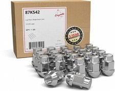 24pc 1/2'' X 20 Chrome Bulge Acorn Lug Nuts  Fits DODGE, FORD, GM,TRAILER picture