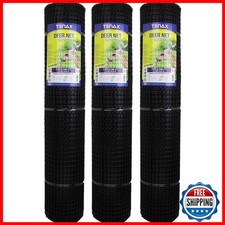 Tenax Garden Netting - Heavy Duty Deer Netting, Pack 3-7 Ft X - Black Plastic picture