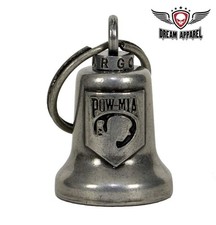 Premium Motorcycle Bells Guardian 3D POW MIA Chrome Heavy Duty Motorcycle Bell picture