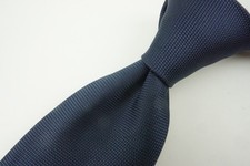 Eton Solid Indigo Blue Woven 100% Silk Tie Brand New With Tags picture
