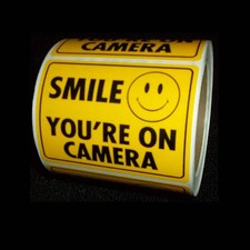 WHOLESALE LOT SECURITY VIDEO CAMERA WARNING STICKER 200 DECALS picture