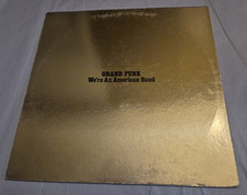 Grand Funk We’re An American Band 1973 Gold Foil Gatefold Vintage Yellow Vinyl picture