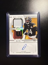 2022 National Treasures Auto Dual Gear George Pickens #RGS-GP 1st /10 GOLD HOLO picture