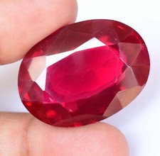 84.50 Ct Natural Mozambique Blood Red Ruby Certified Stunning Oval Gemstone picture