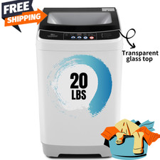 Washing Machine 20Lbs Full Automatic Portable Washer w/Drain Pump LED Display picture