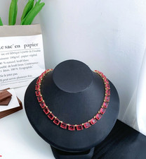Swarovski Millenia Necklace, Octagon Cut, Pink, Gold-Tone Plated New picture