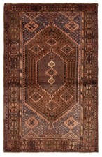 Vintage Traditional Hand-Knotted Area Rug 4'4