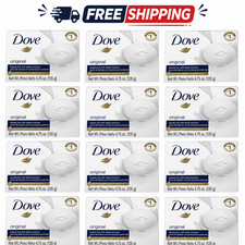 Dove Original White Beauty Cream Bar Soap4.75 Oz 135g 12 Pack Face Body & Hands picture